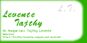 levente tajthy business card